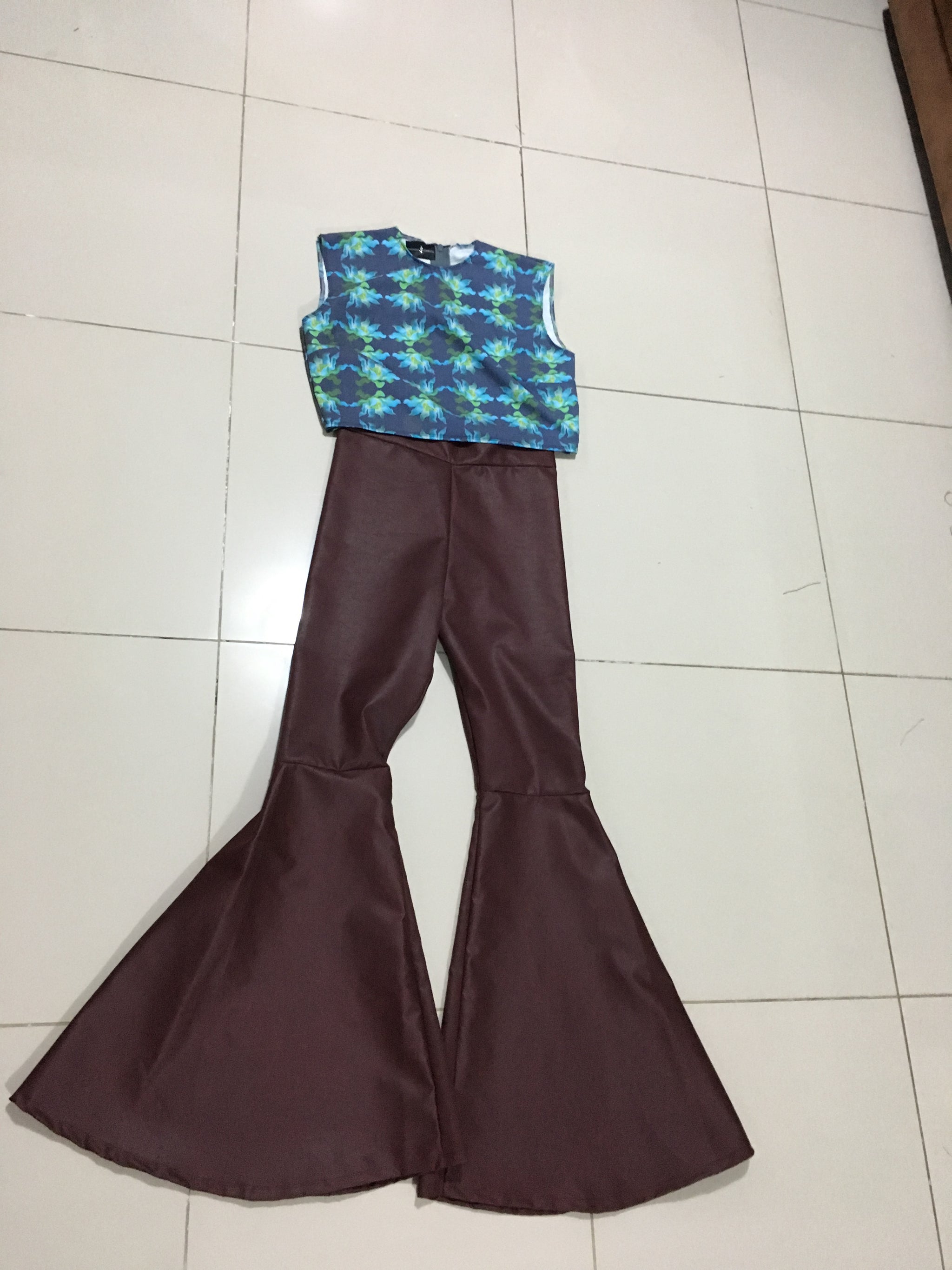 Pants with maxi flares